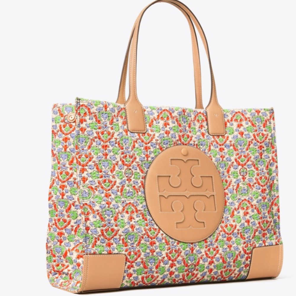NWT TORY BURCH ELLA FLORAL QUILTED TOTE BAG